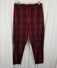 Vintage Woolrich Red Plaid Heavyweight Wool Knickers Pants Johdpurs Mens 34x27