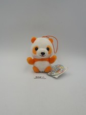 Panda no Aka-chan B0811 Orange Amuse Plush Strap 3" Mascot Toy TAG Doll Japan