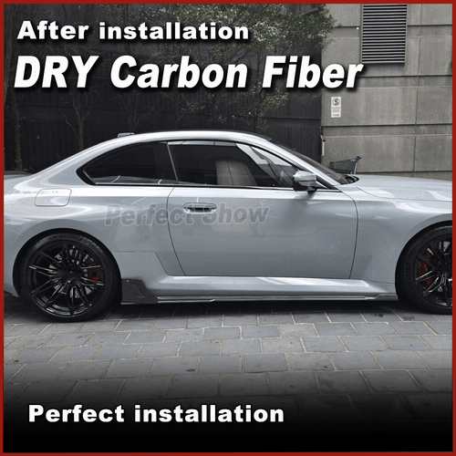 DRY Carbon Schweller Seitenschweller Side Skirts Ansatz Für BMW G87 M2 2022-2024 - Picture 4 of 13