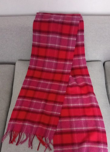 Joshua Ellis 100% Cashmere Scarf 50cm x 180cm Check New | eBay UK