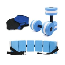 UNAOIWN Water Dumbbell Set for Aquatic Aerobics Exercise, Water Weights Equip...