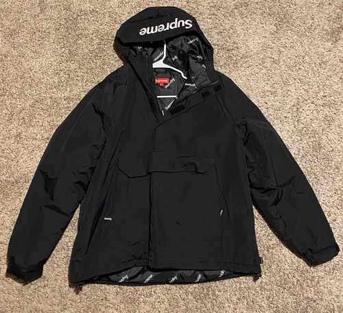 Supreme Hooded Logo Half Zip Pullover 