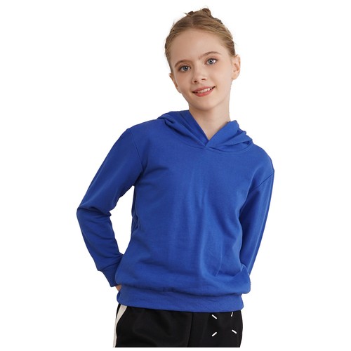 Kids Girls Casual Hoodie Long Sleeve Lightweight Hooded Sweatshirt Pullover Tops - Picture 37 of 106