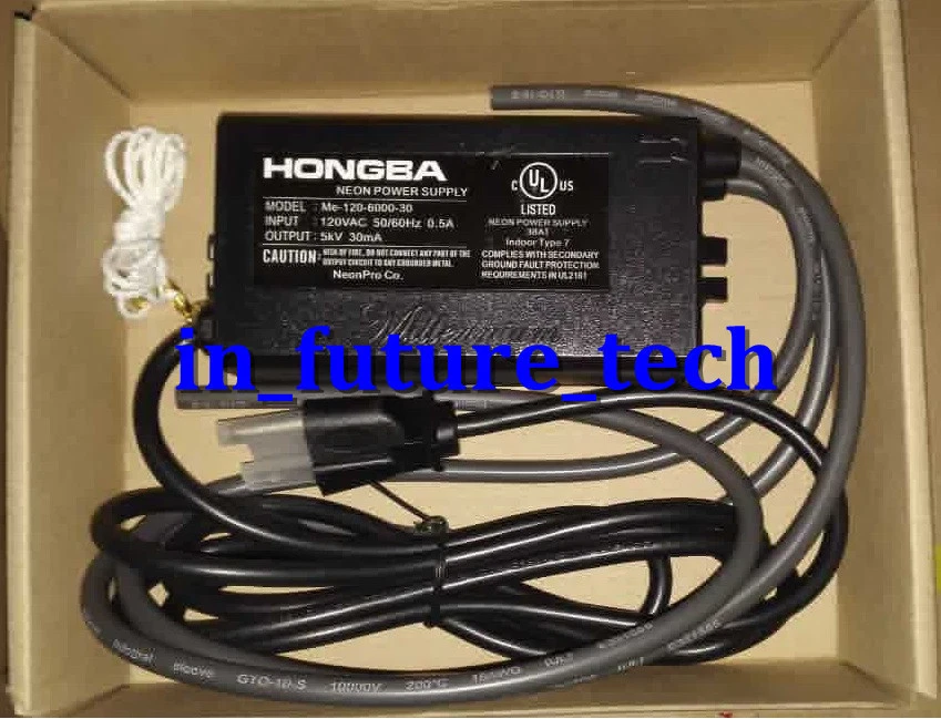 UL Listed 120VAC 5kV 30mA Neon Sign Transformer Power Supply Pull Chain