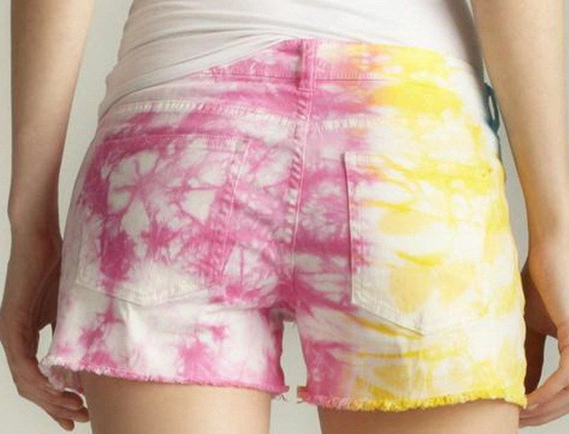 $140 Ромео и Джульетта Couture мульти розовый галстук краситель с заклепками украшения шорты ~ 27 M3020 - Изображение 3 из 3