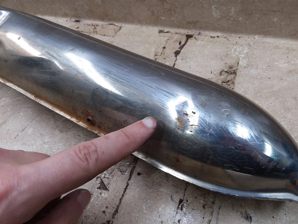 Silenciador de escape izquierdo Honda 160 CB CB160 OEM 1965 1966 1967 SIN DEFLECTOR A15 AP-259 Foto 3 de 4