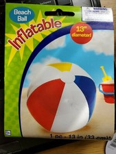 NEW LARGE INFLATABLE Mulit Color Beach Ball 13" POOL BEACHBALLS PARTY FAVORS