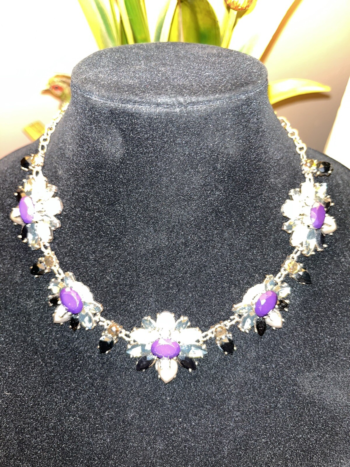 Statement Crystal Rhinestones Cluster Chunky Neck… - image 2
