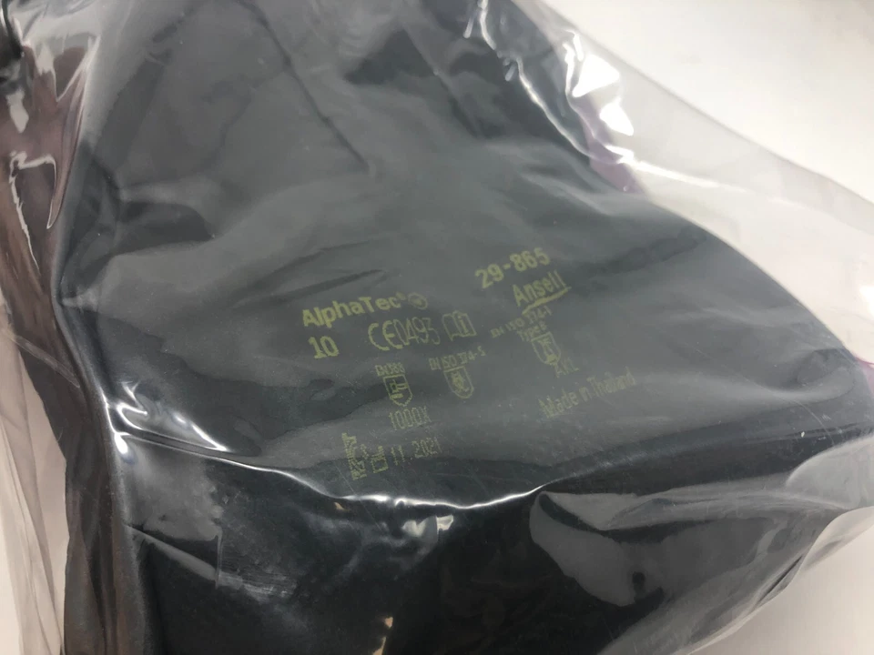 Guantes de neopreno resistentes a productos químicos Ansell AlphaTec 29-865 13" talla 10 (12 pares) Foto 4 de 4