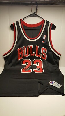 VINTAGE Authentic Michael Jordan #23 Chicago Bulls Black Champion