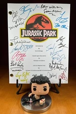 Jurassic Park Script Signed- Autograph Reprints- 142 Pages- Dinosaurs