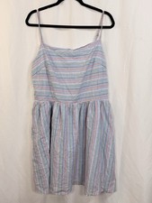 Gap Blue Striped cotton sundress size Xl Large