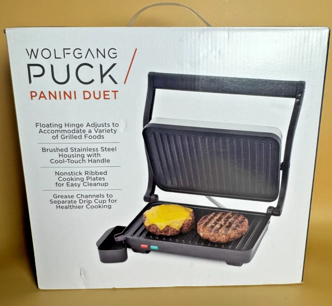 Wolfgang Puck Panini Duet Grill SWPGP020-IT – New Open Box Sandwich Maker