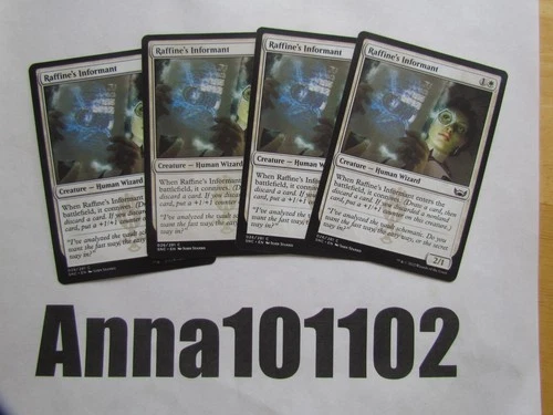 Raffine's Informant x4 4x Streets of NC White COM Creature Human Wizard MTG