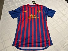 Vintage Nike FC Barcelona 2011/12 Home Jersey Mens XL Qatar Foundation Dri-FIT