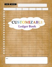 Customizable Ledger Book: Simple Inventory Log book, Blank Sheets Ledger for Boo