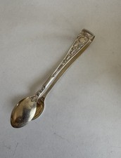 Antiche pinze da zucchero in argento sterling 22 grammi Sheffield E.M. Dickerson