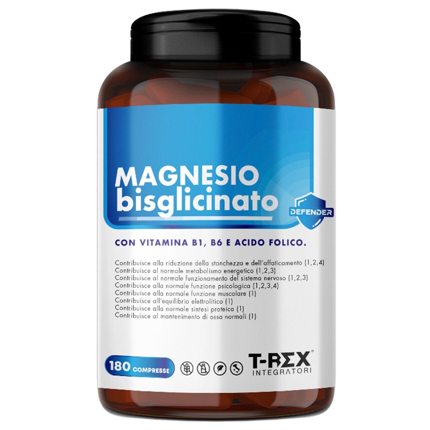 T-Rex Integratori Magnesio Bisglicinato 180 Pz Compresse - Immagine 2