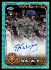 2024 Topps Chrome Teal Wave Refractor Taylor Kohlwey Auto /199 New York Mets