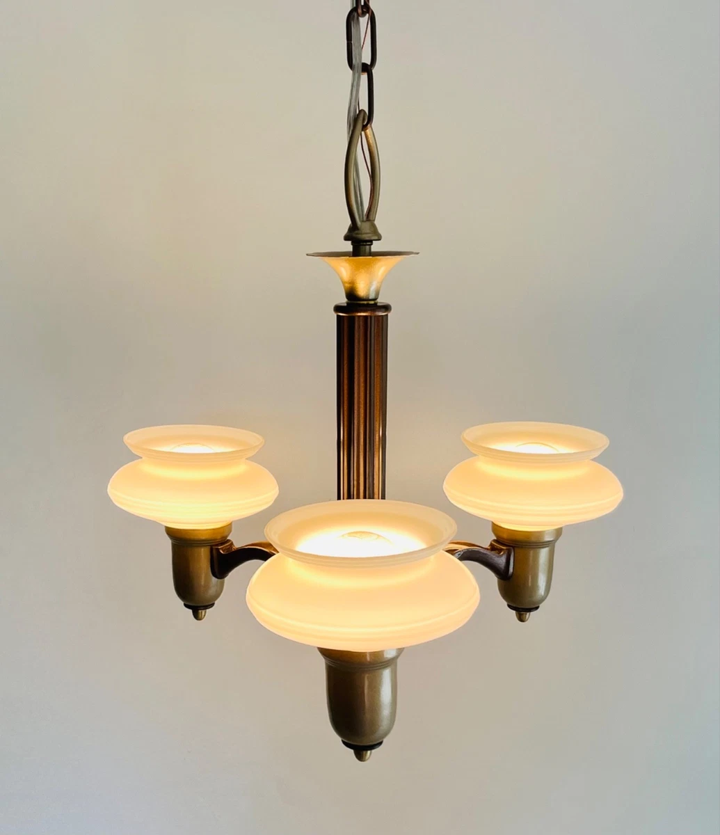 USA 1930s　ランプ　ライト　照明　レトロ　アンティーク Brass 1930s Decade Antique Chandeliers Fixtures for sale | eBay