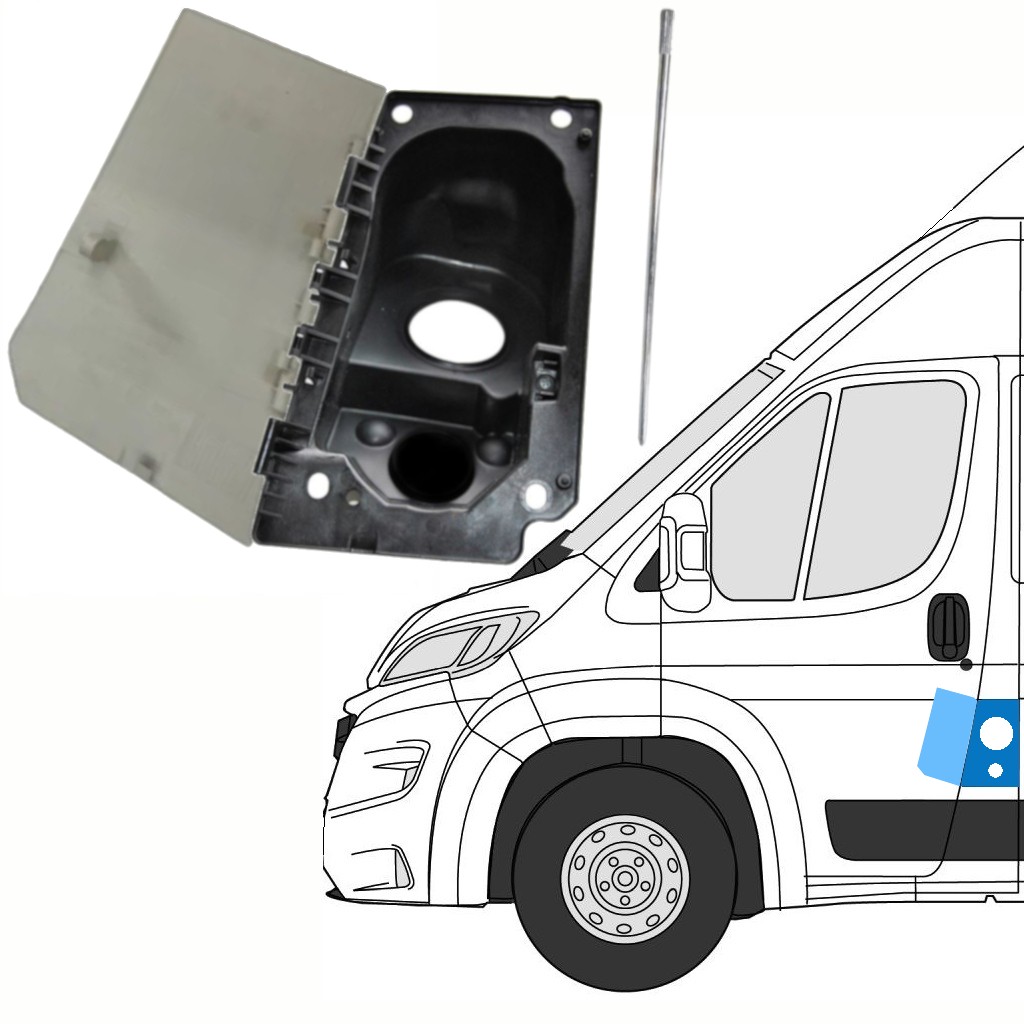 Fuel filler flap EURO 6 ADBLUE for Opel Movano 2021- / Left / Set
