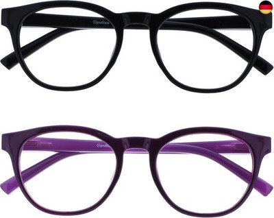 OPULIZE BLU Blaulichtfilter Lesebrille für Damen Herren, Blendfreie 