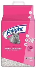 Felight Non-Clumping Cat Litter (20L Bag) Antibacterial Silverfresh Technology