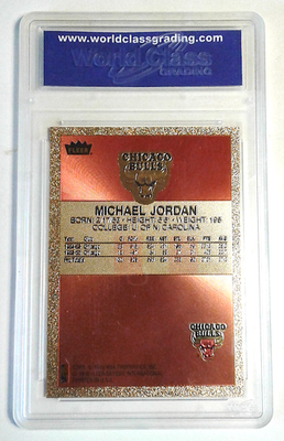 MICHAEL JORDAN 1996 FLEER POLYCHROME 10th ANNIVERS' BRUSHED GOLD