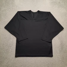 VINTAGE CCM Hockey Jersey Mens Small Black Blank Logo NHL CCM Canada 90s