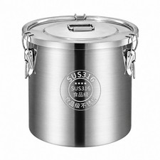 Cylindrical Food-Storage Container with Lid Portable for Utility Room