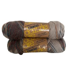 Lot Of 2 Vintage Caron Yarn Skeins Dazzleaire 3 Oz 4 Ply 2678 Teaberry