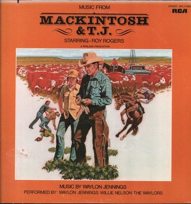 Waylon Jennings Music From Mackintosh & T.j. LP vinyl USA Rca Victor 1976