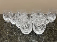 Original NEMAN 11 Russian Cut Crystal Shot Glasses 1.7 oz  Vodka Pinwheel Cut