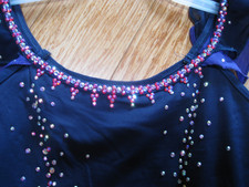 Girl ice skating dress comes with new over boot tights and hair pin