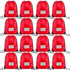 16 PCS Drawstring Bags Bulk Draw String Backpack DIY Gym Sports Cinch Red
