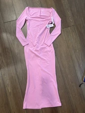 Wild Fable Women's XS  pink Dress Long Sleeve  Midi  