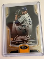 Andres Muñoz 2020 Topps Tier One Break Out Auto Rookie Silver Ink /10 Mariners