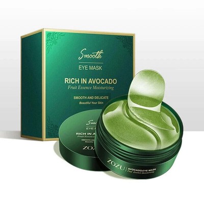 60pcs Avocado Golden Collagen Eye Mask Anti Dark Circles Removal Eye Bags Moistu