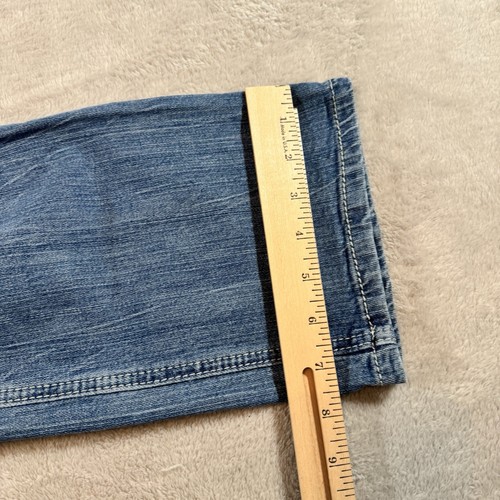 Democracy Caprijeans Damen Größe 12 Helle Waschung Used-Look Stretch Pattentasche - Bild 5 von 7