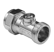 15mm x 1/2" Male Isolation Valve Flat Face Compression Pack 10 New