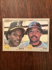 1983 Fleer #645 #646 Rickey Henderson Reggie Jackson