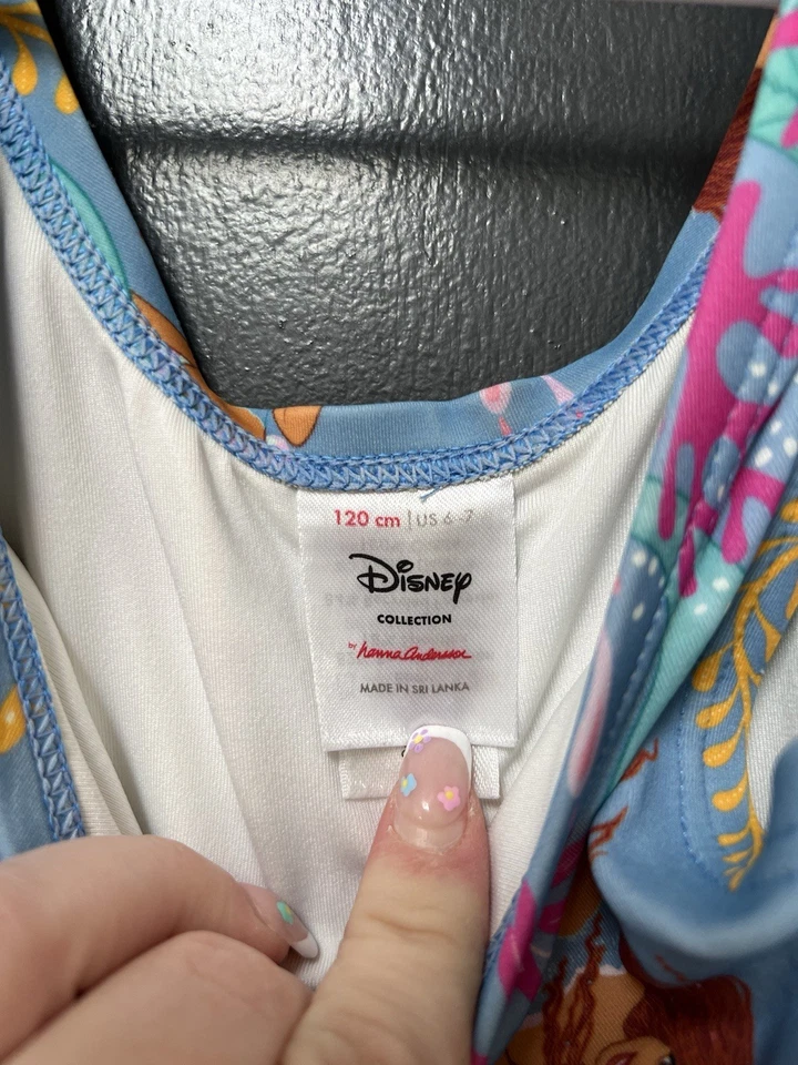 TRAJE DE BAÑO HANNA DIFFERENTSON DISNEY MANGA ALETEADA 1 PIEZA SIRENITA TALLA 120 (6-7) Foto 4 de 4