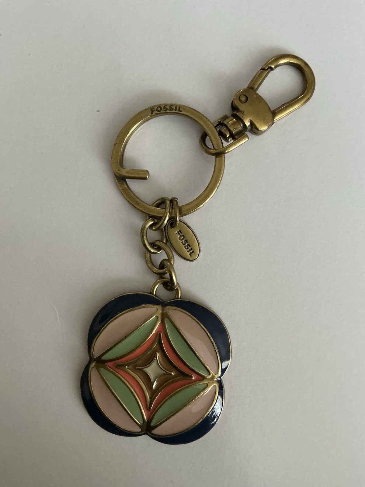 Fossil Keychain Multicolor Signed - image 1