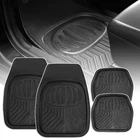 4Pcs Car Floor Mats Front&Rear for SUV & Truck All Weather Rubber Mat Heavy Duty