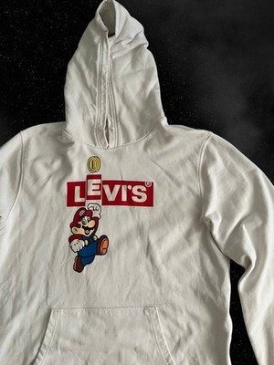 Levi's Graphic PO Hoodie Mario Super Mario Unisex M Weiß