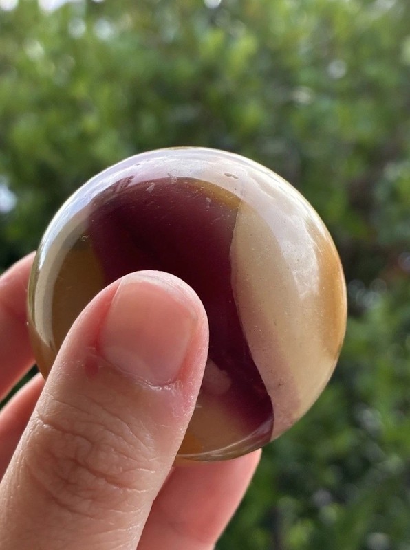 164g Polished Jasper Stone Sphere Natural Crystal Brown & Cream Multicolor