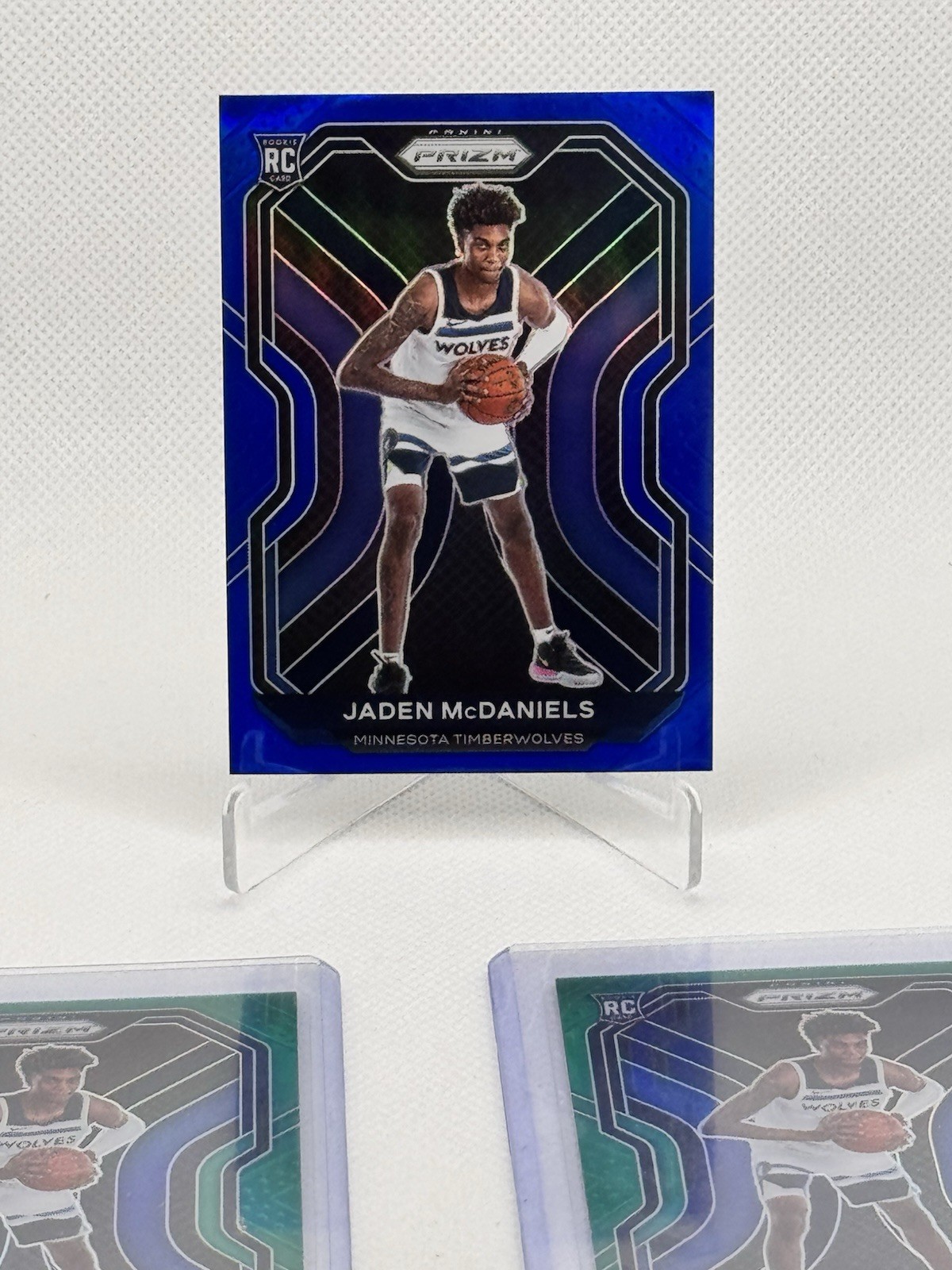 2020-21 Panini Prizm - Jaden McDaniels #277 Blue Prizm /199 (RC)