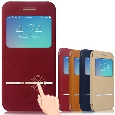 iPhone 6S PU Leather Case Limited Edition Swipe to Answer Touch Metal