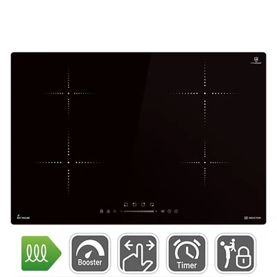 KKT KOLBE Einbau Induktionskochfeld Autark 80 cm 4 Zonen 9 Stufen