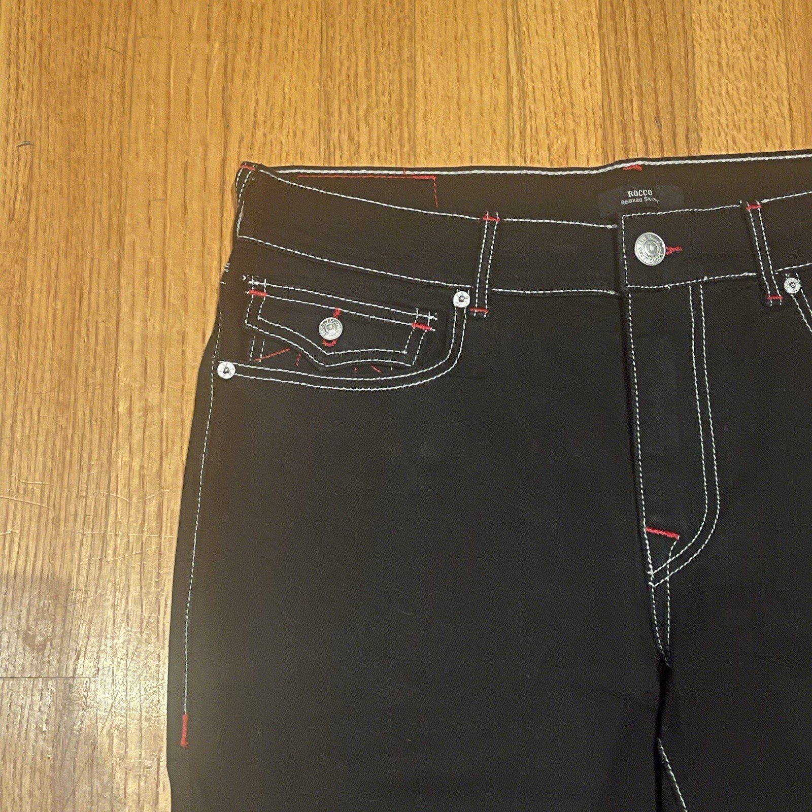 True Religion Brand New Rocco SN Flap Skinny Relaxed Jeans! thumbnail 3